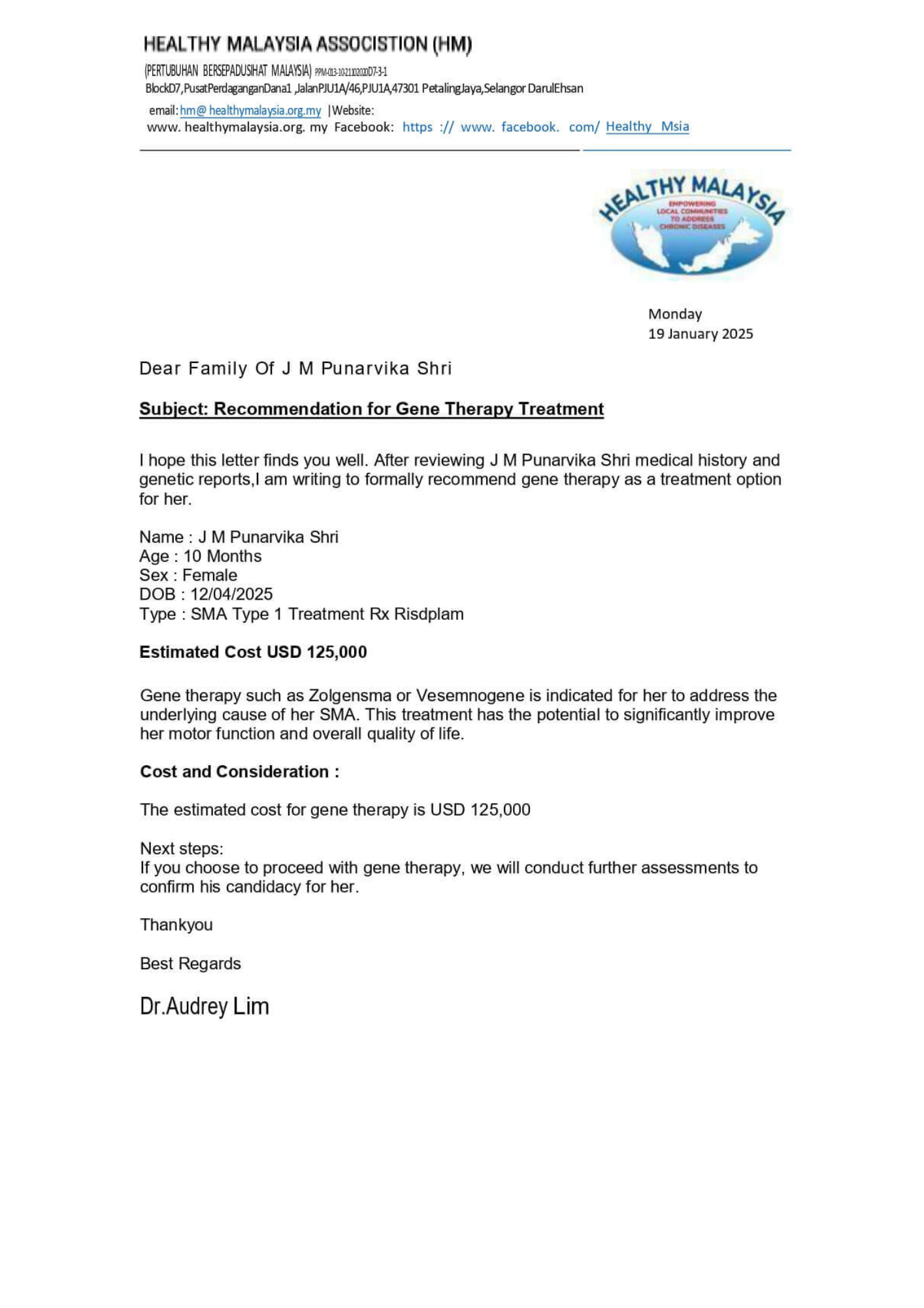 Malaysia Gene Therapy Recommendation